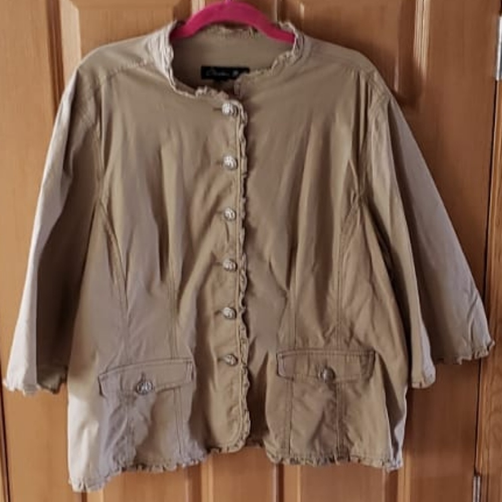 Khaki colored blazer